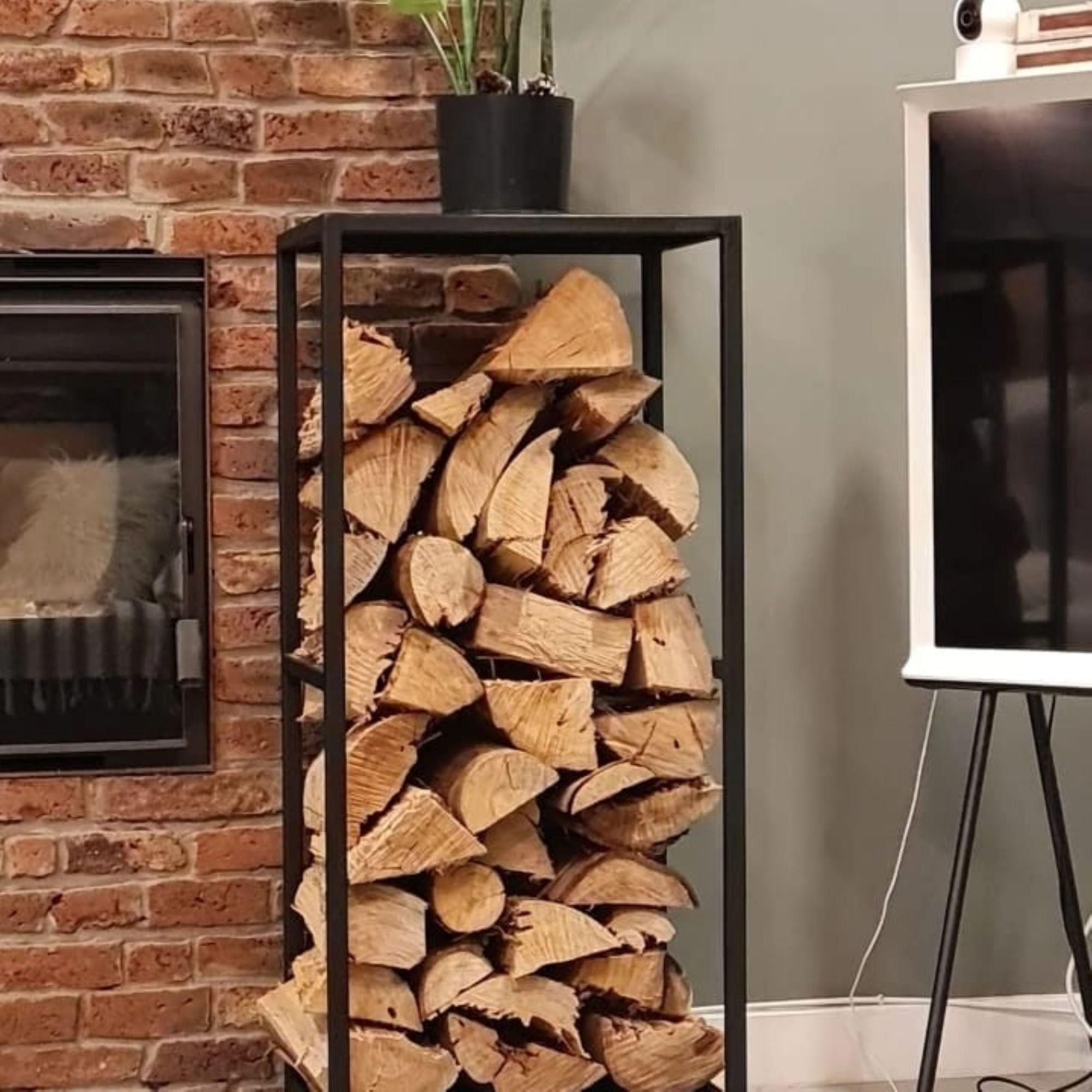 Leñero Estante con repisas para Madera-3