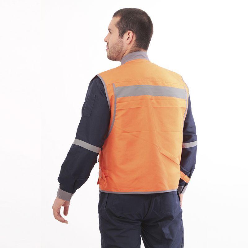 Chaleco Geologo Poplin Naranjo-1