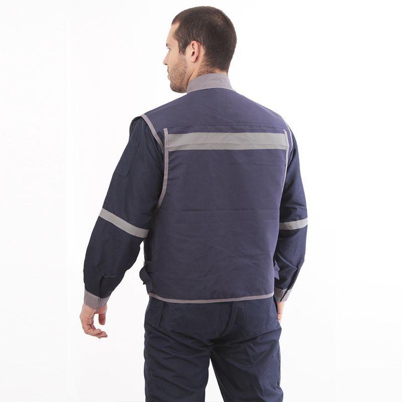 Chaleco Geologo Poplin Azul-1