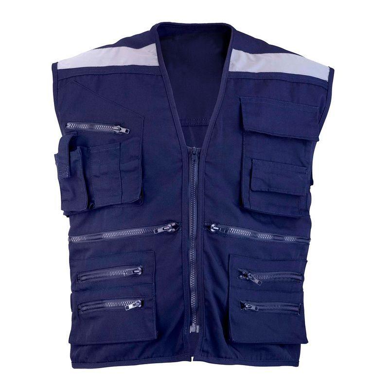 Chaleco Geólogo Canvas Azul-0