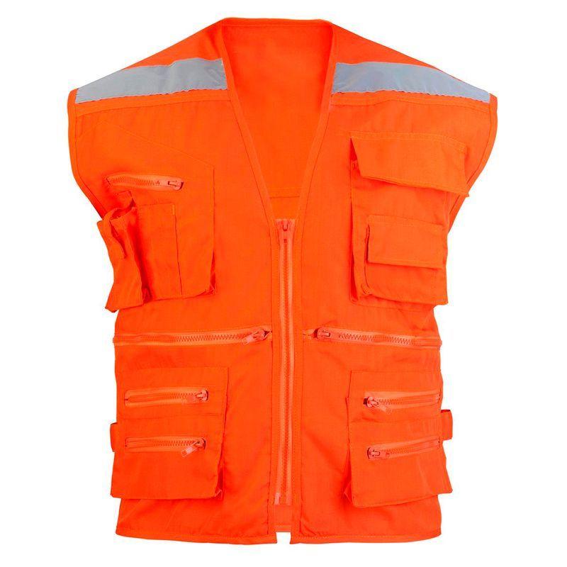 Chaleco Geólogo Canvas Naranjo-0