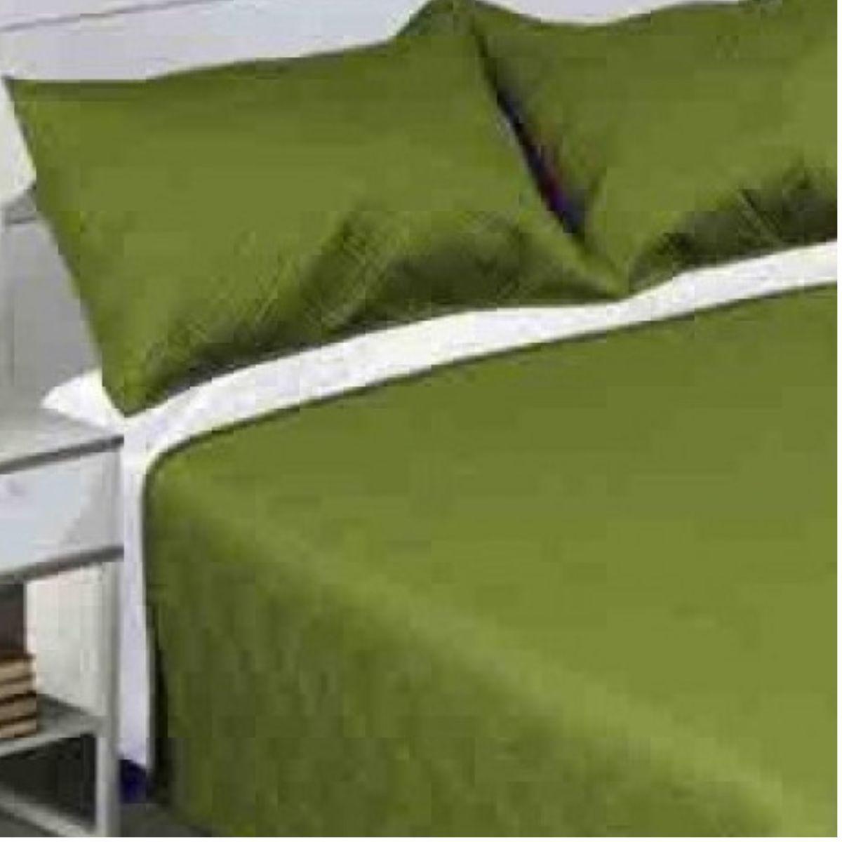 CUBRECAMA KING DAVINCI SHERPA LISO VERDE DORAL-1