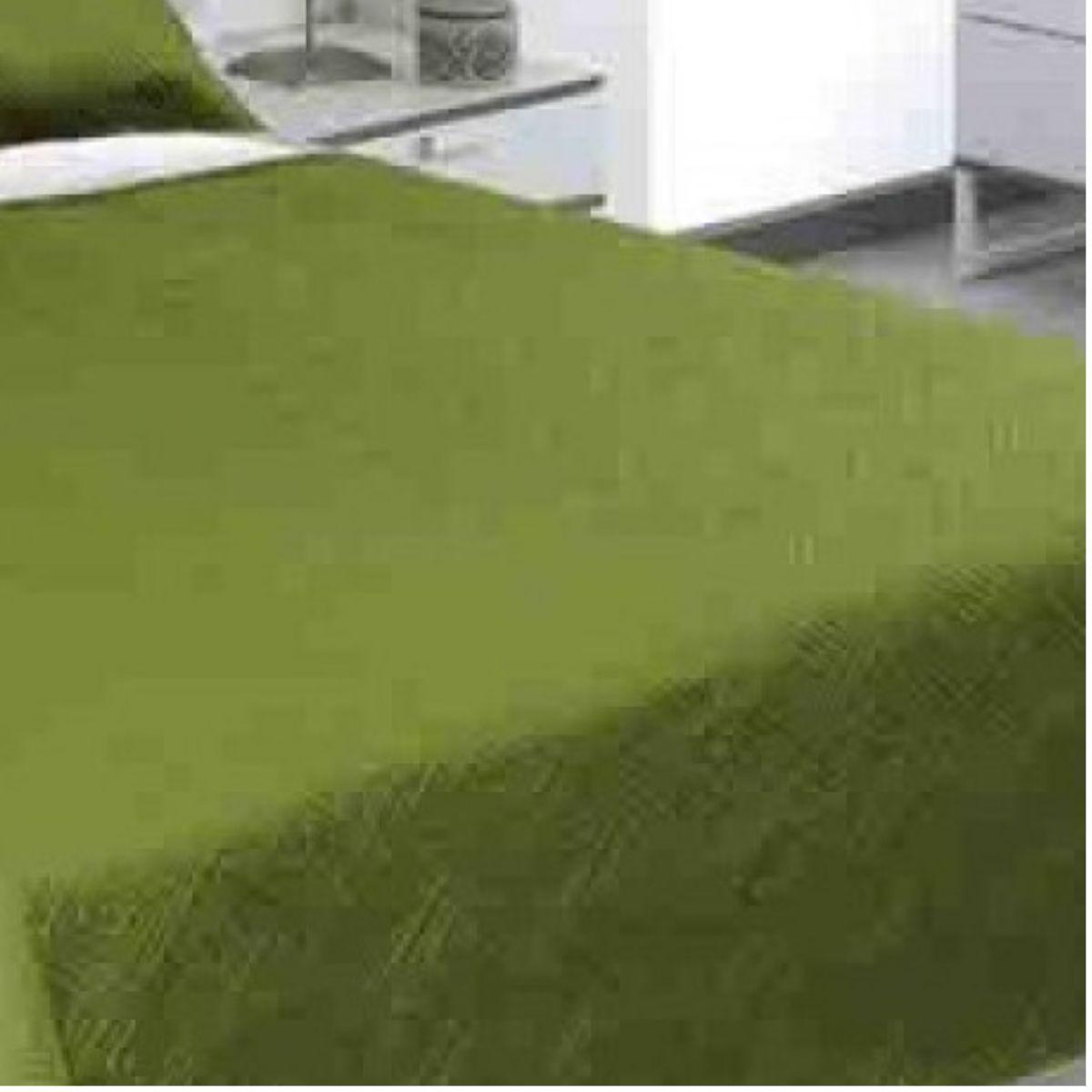 CUBRECAMA KING DAVINCI SHERPA LISO VERDE DORAL-2