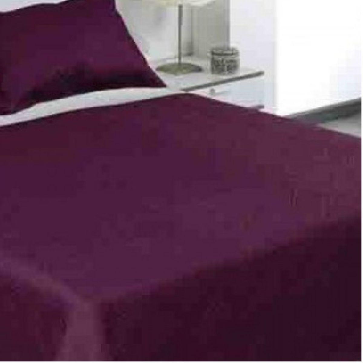 CUBRECAMA 1.5 PLAZAS DAVINCI SHERPA LISO BURDEO DORAL-2