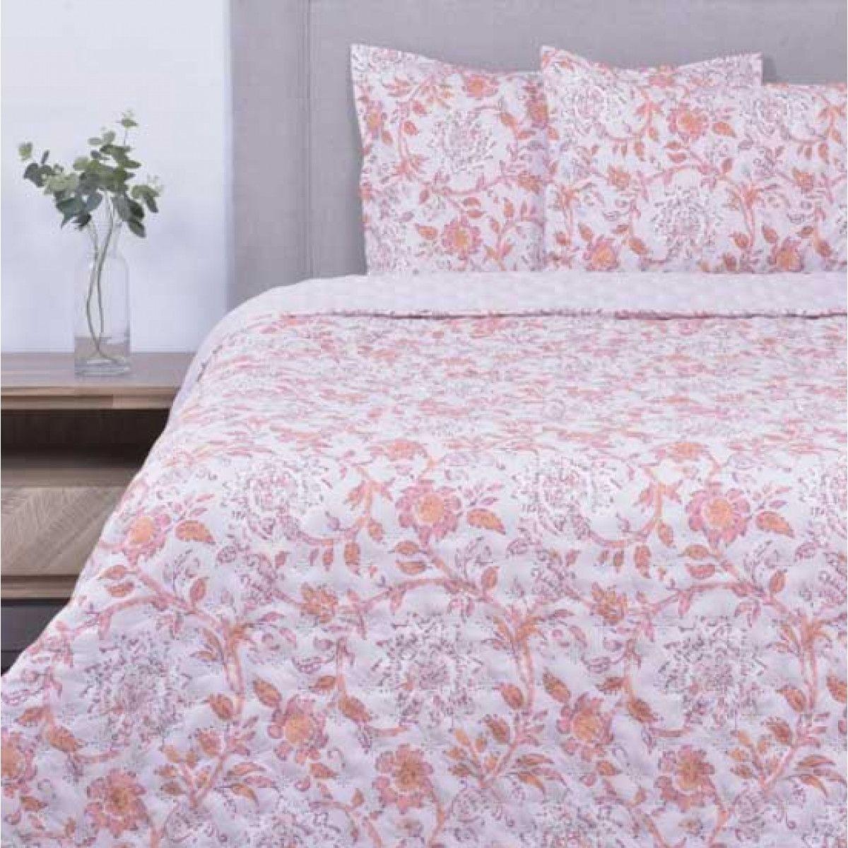 CUBRECAMA 2 PLAZAS ULTRASONICO ESTAMPADO FLOWER MASHINI-1