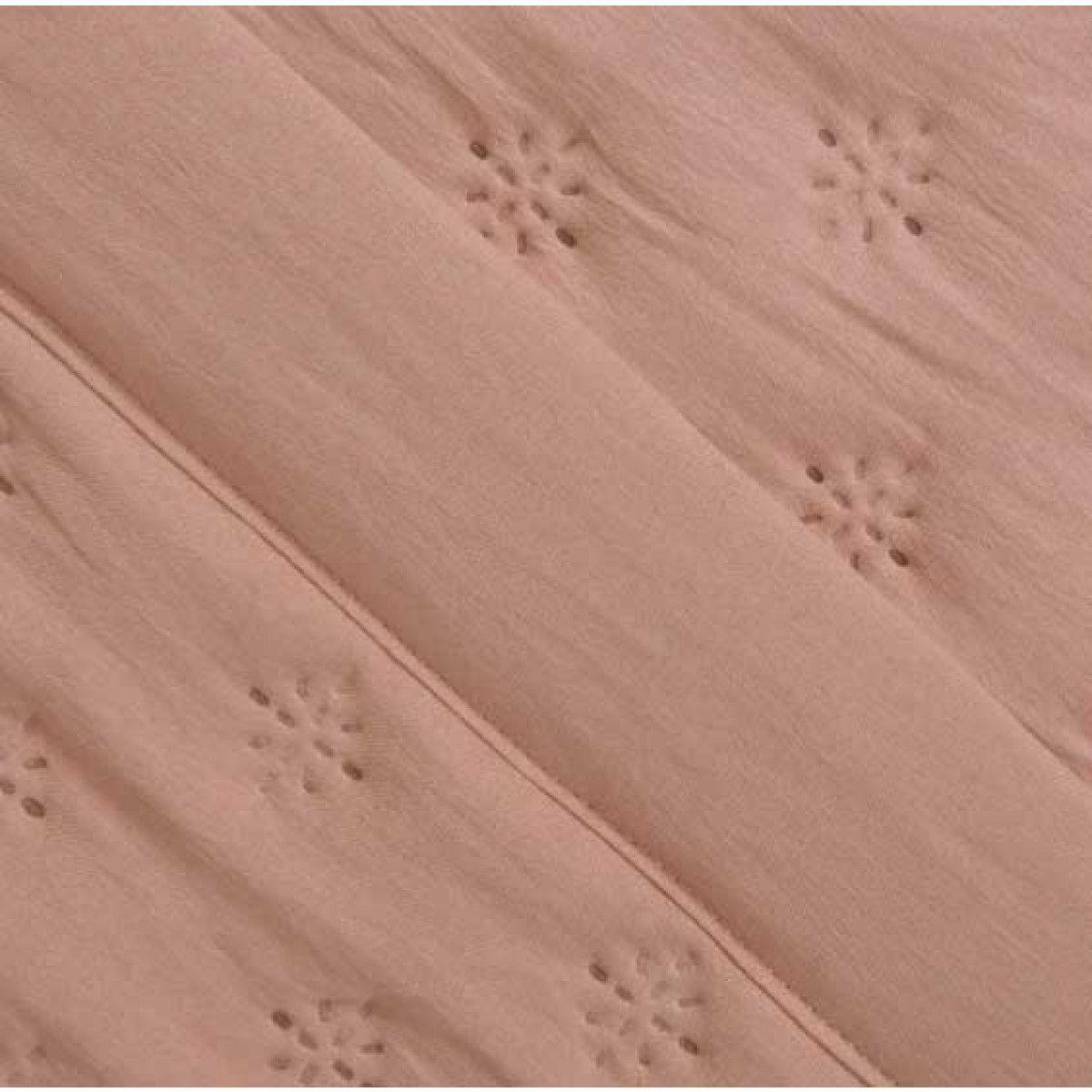 CUBRECAMA 2 PLAZAS ULTRASONICO LISO ROSADO MASHINI-1