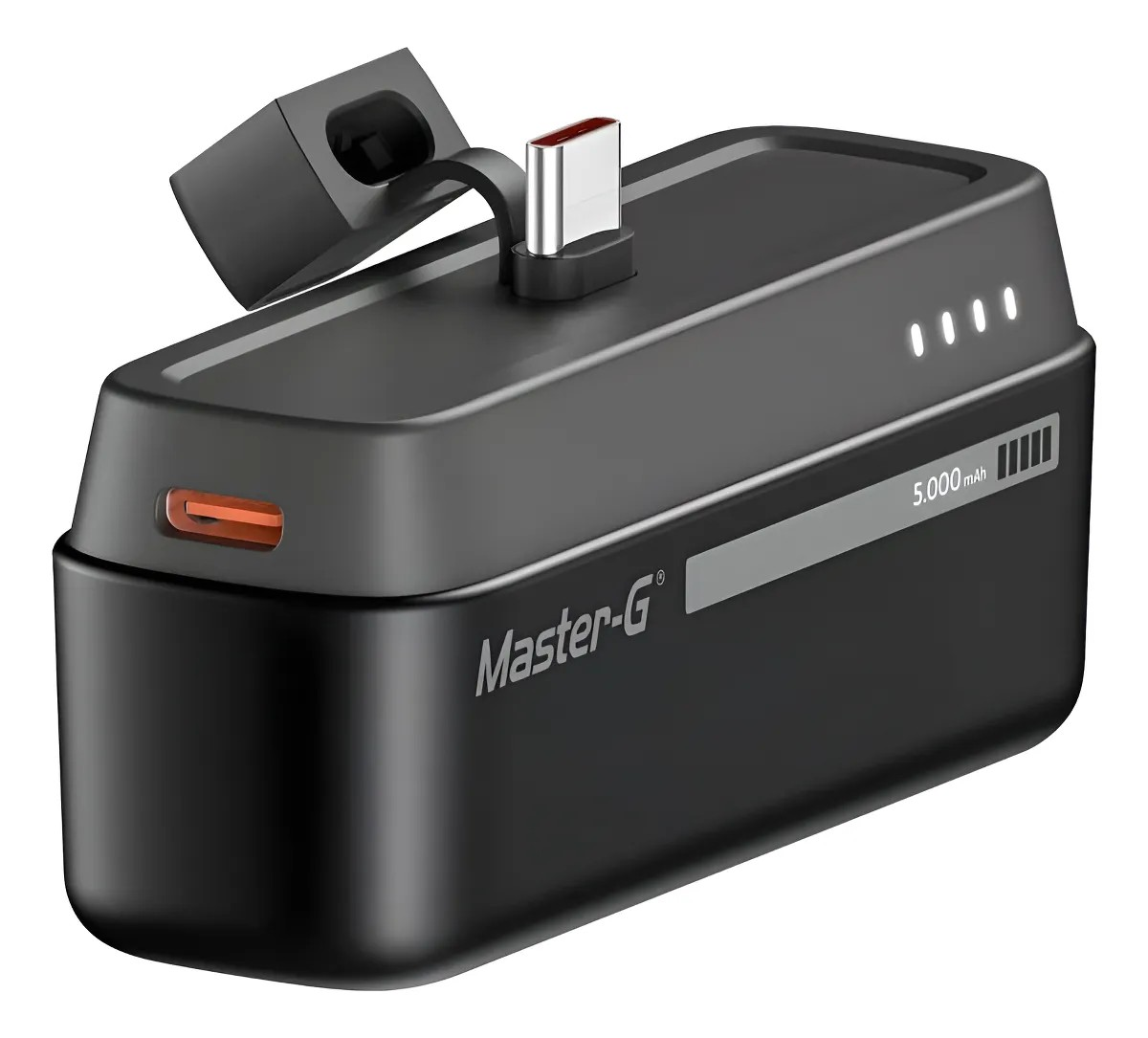 Powerbank 5000mah 20w Usb-c Compatible Con Apple o android Negro-0