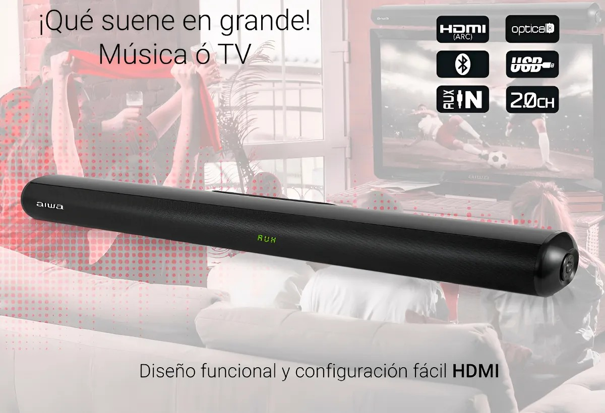 Barra De Sonido Sound Bar Bluetooth 400 W Aiwa-3