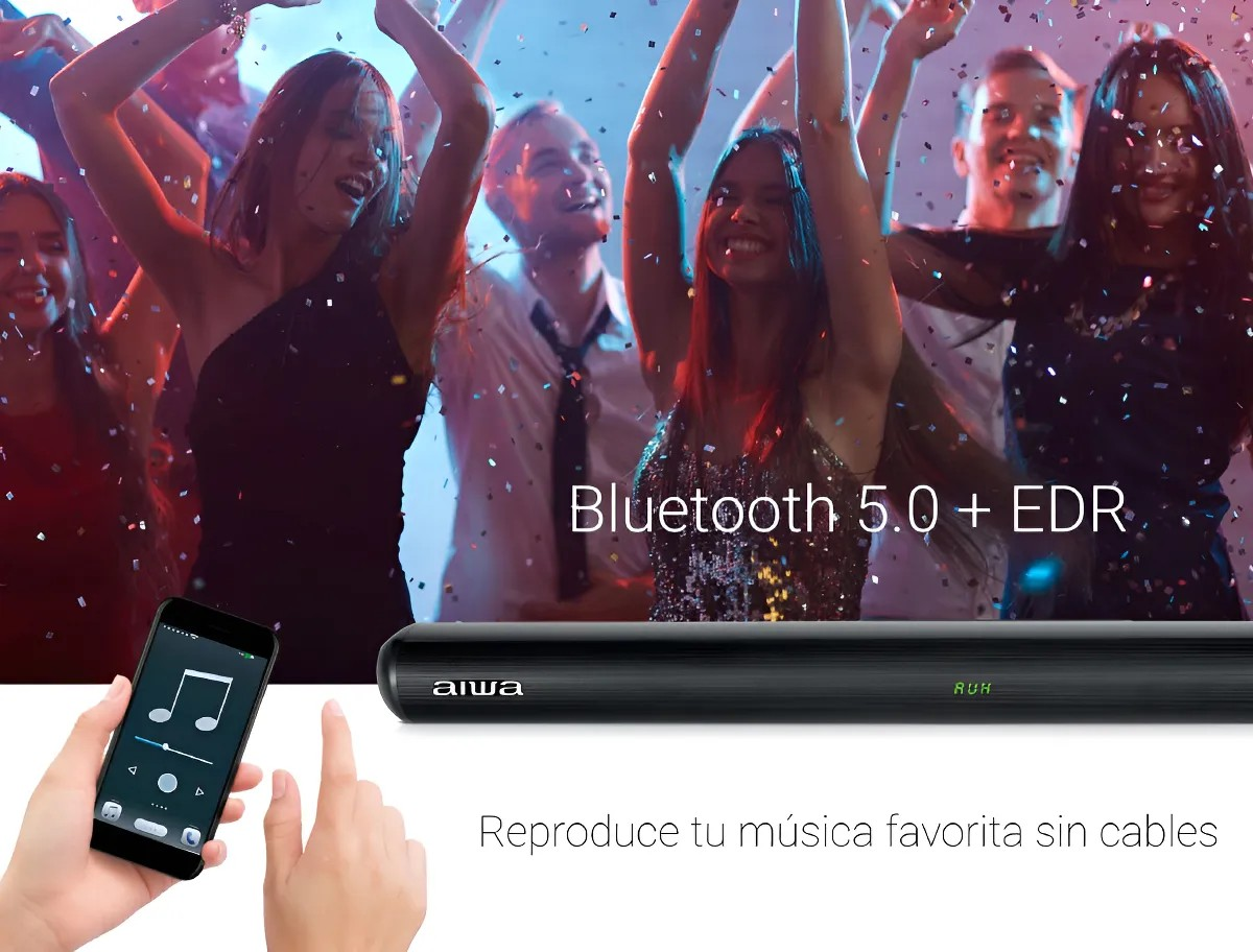 Barra De Sonido Sound Bar Bluetooth 400 W Aiwa-4