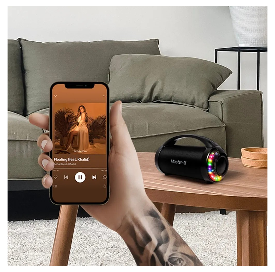 Parlante Master-g Pantera Rgb Bluetooth Sensewave Tws Negro-3