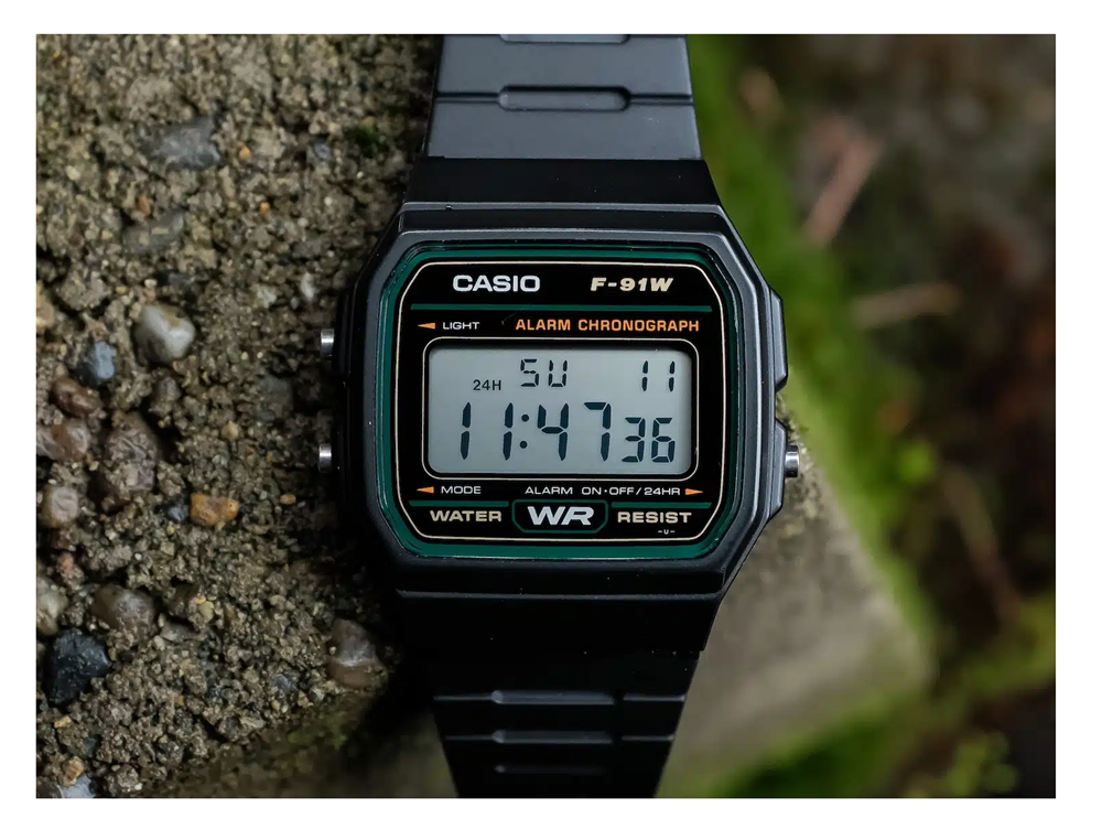 Reloj De Pulsera Casio Collection F-91w Con Luz Nocturna-5