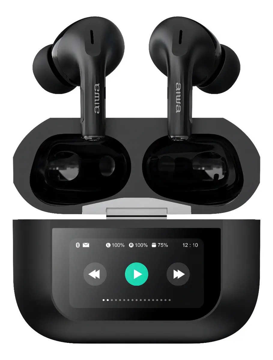 Audifonos Bluetooth Tws Aiwa Awtwsgprob Anc Pantalla Tactil-0