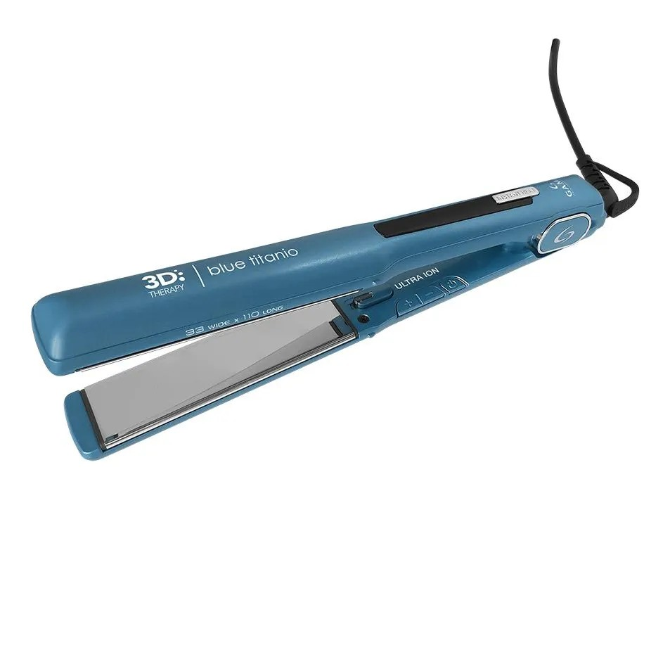 Plancha De Cabello Ga.ma Italy Starlight W&l Blue Titanio 3d-2