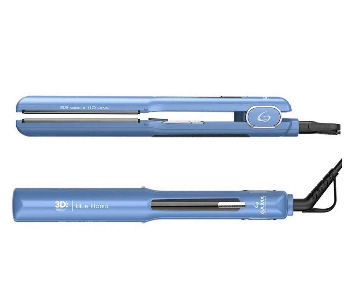 Plancha De Cabello Ga.ma Italy Starlight W&l Blue Titanio 3d-5