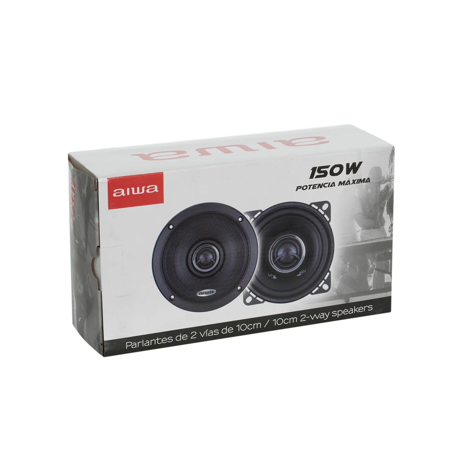 Parlantes Para Auto 10cm 2 Vías 150 Watts Aiwa Aws-1065p-4