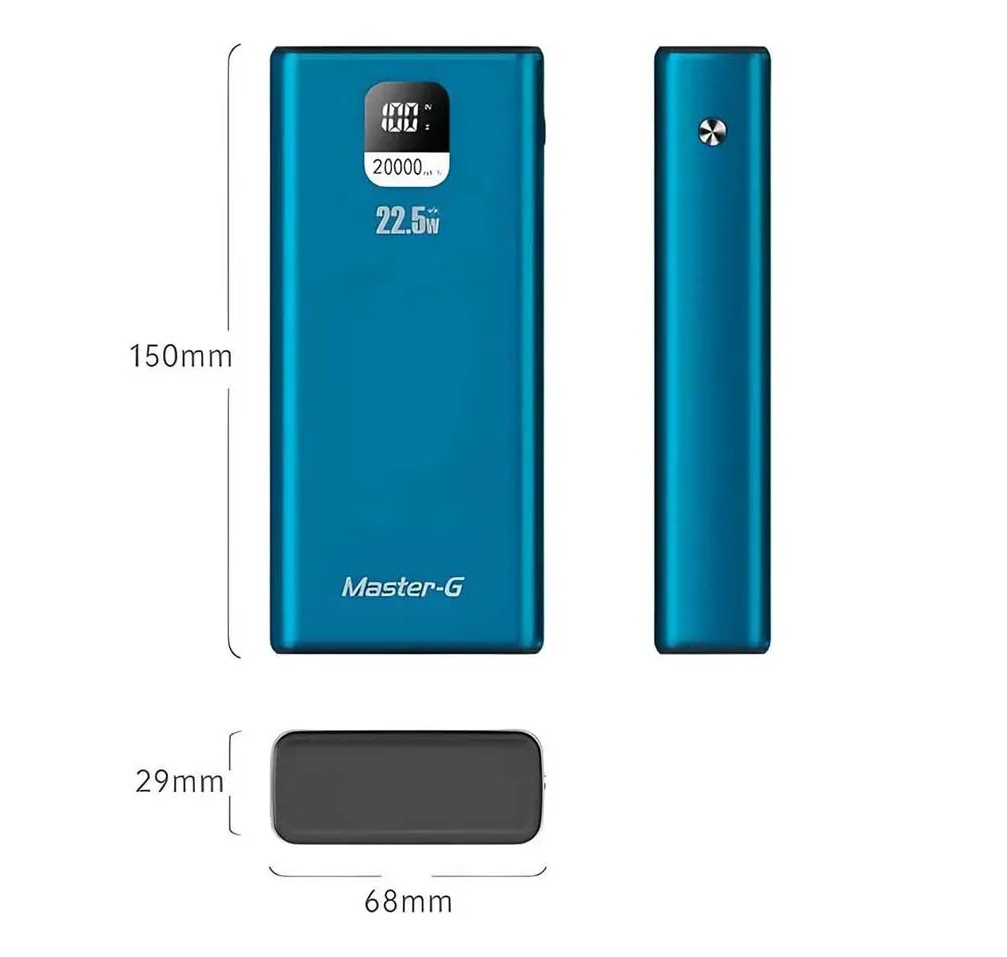Power Bank Master-g 20000 Mah 22.5w Pd Incluye Cable Usb C-2