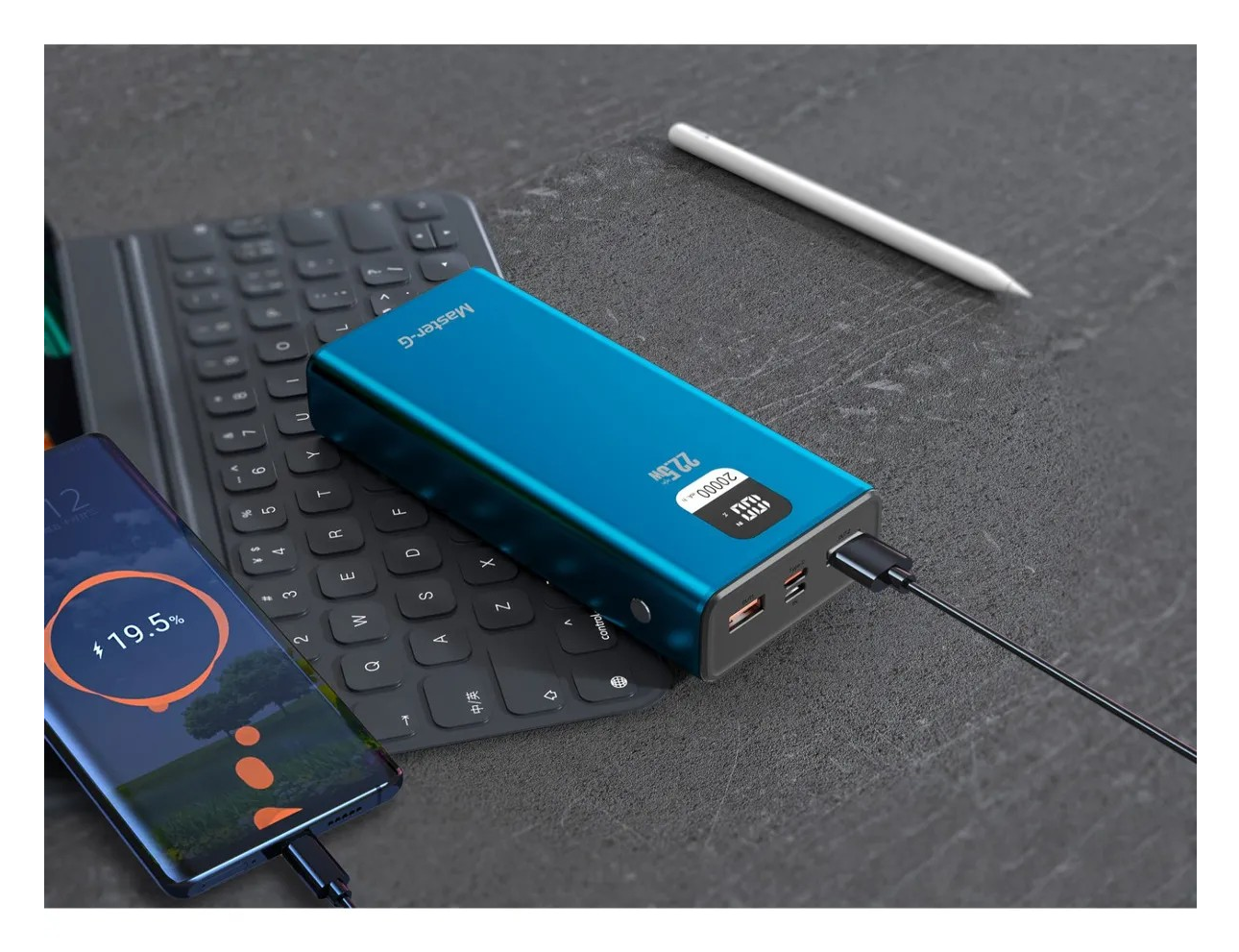 Power Bank Master-g 20000 Mah 22.5w Pd Incluye Cable Usb C-4