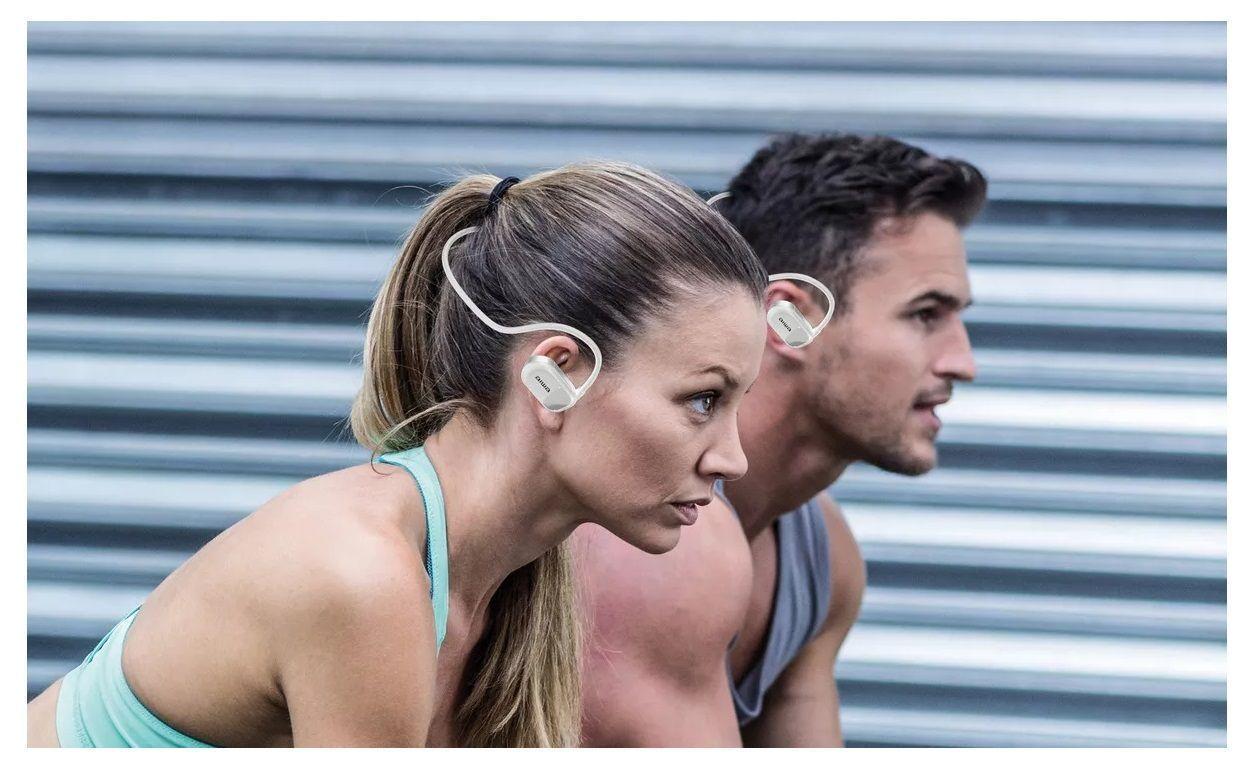 Audifonos Bluetooth De Conducción Aiwa Aw-acf1w Color Blanco-2