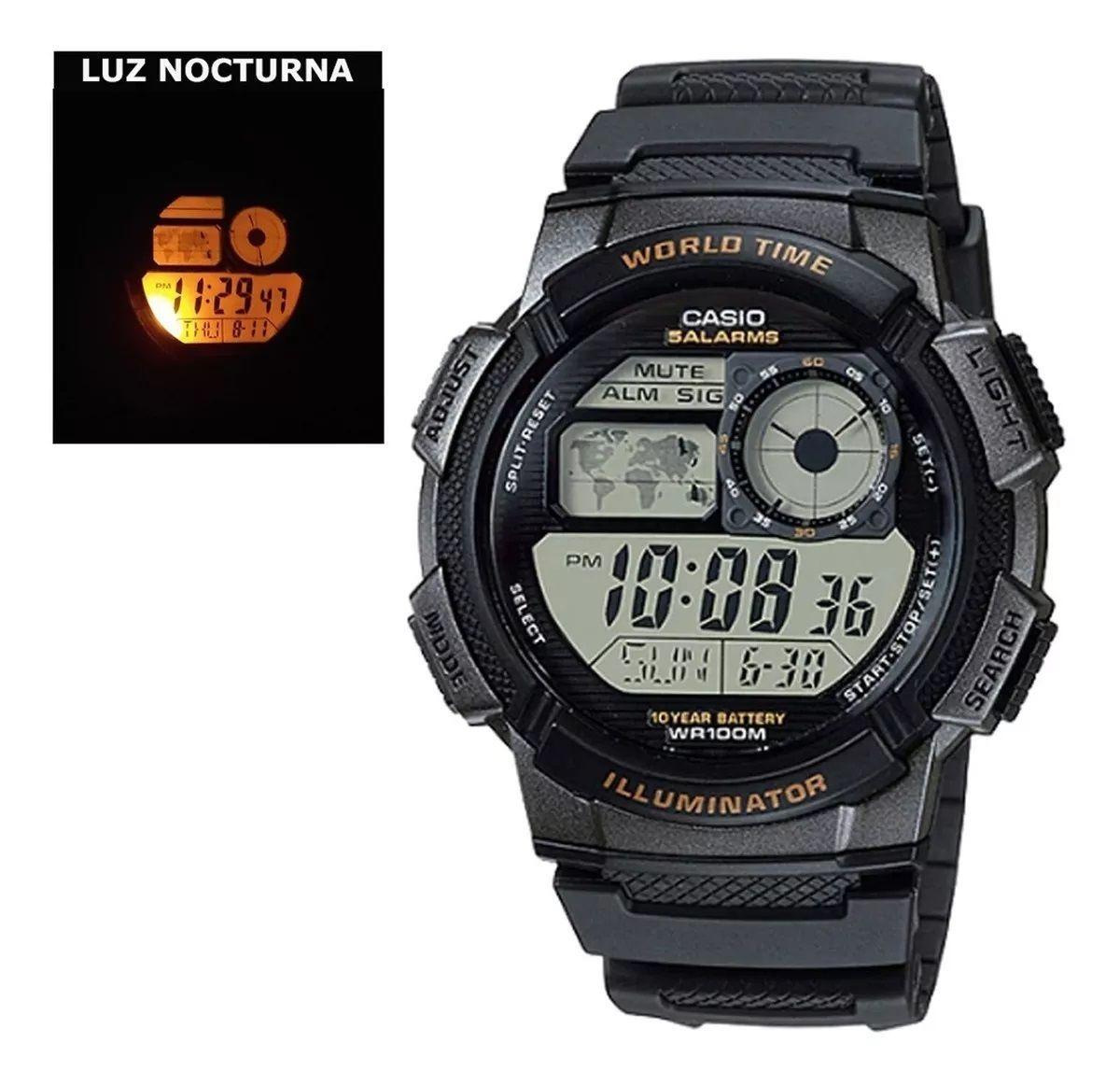 Reloj De Pulsera Hombre Casio Ae-1000w-1av Negro Hombre-2