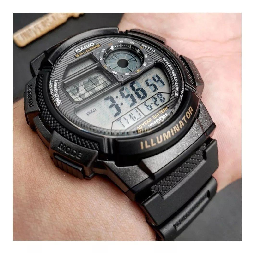Reloj De Pulsera Hombre Casio Ae-1000w-1av Negro Hombre-6
