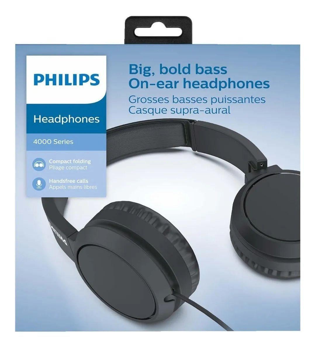 Auriculares Philips Tah4105bk Plegable Con Micrófono Negro-7