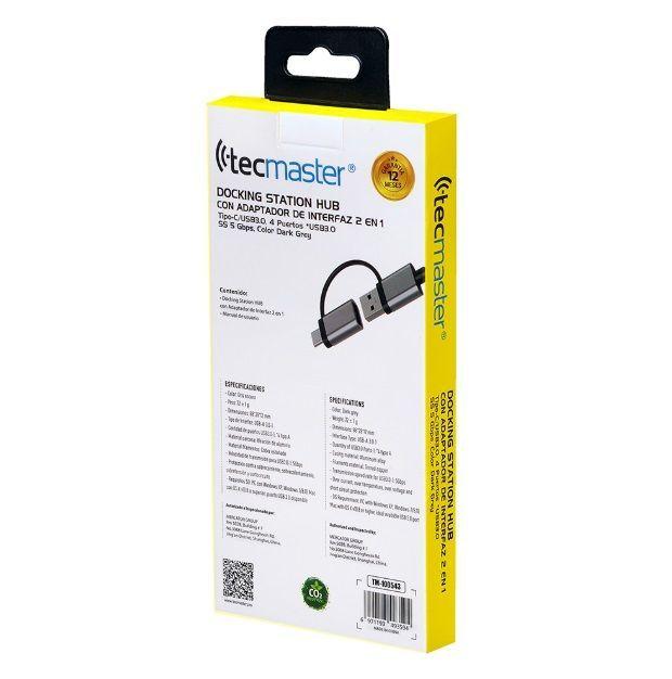Docking Station Hub Tecmaster Tipo-c, Usb 3 TM-100543-2