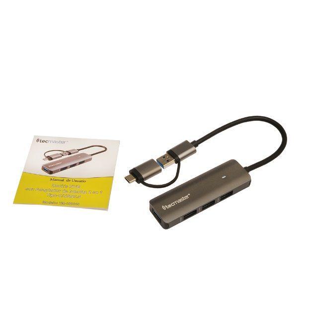 Docking Station Hub Tecmaster Tipo-c, Usb 3 TM-100543-3
