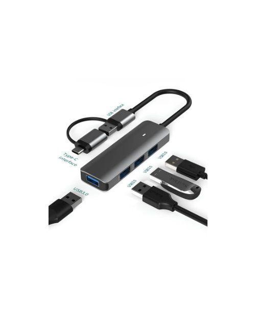Docking Station Hub Tecmaster Tipo-c, Usb 3 TM-100543-4