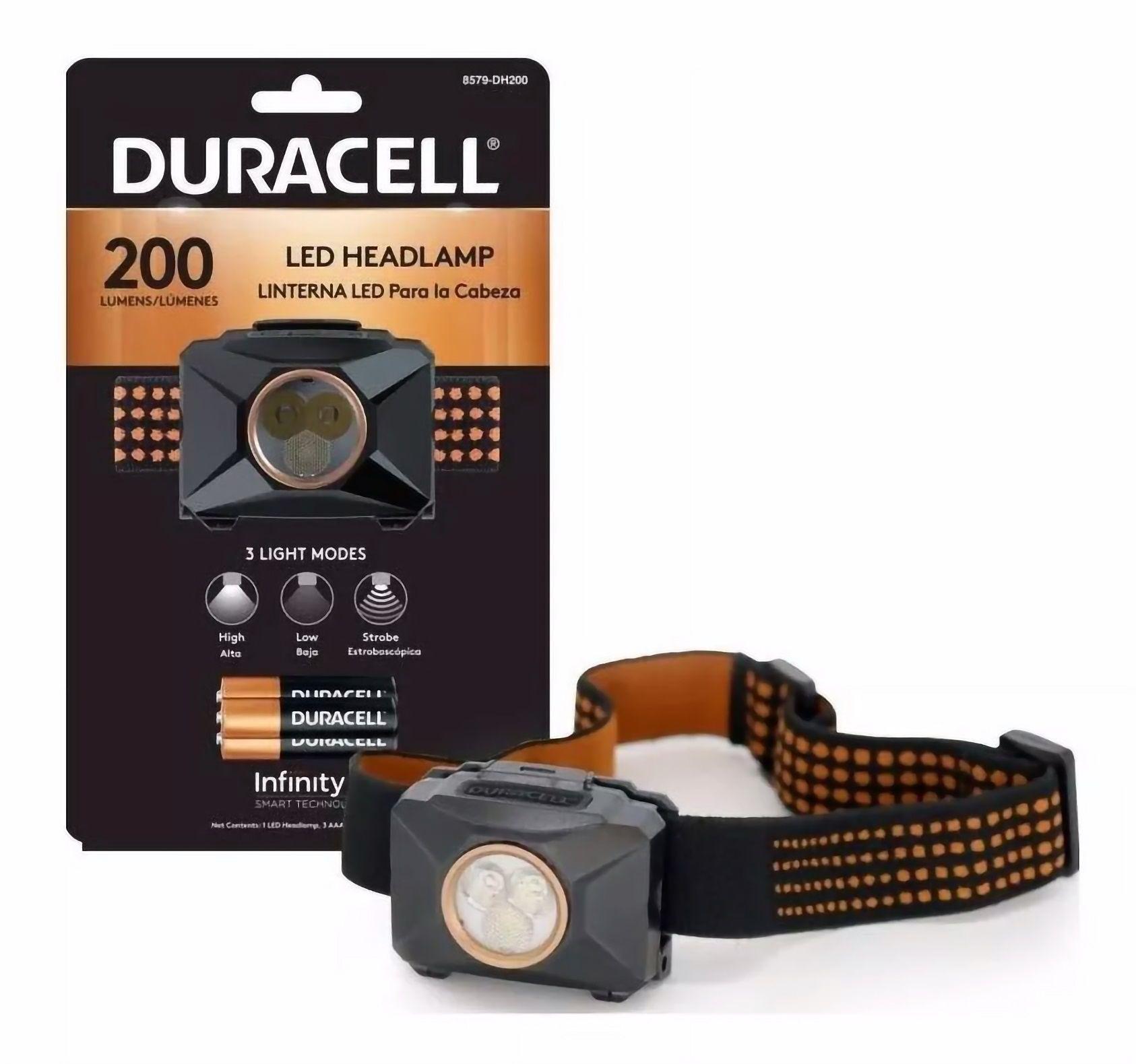 Linterna Duracell De Cabeza O Minero 200 Lum Dh200 Inc Pilas-0