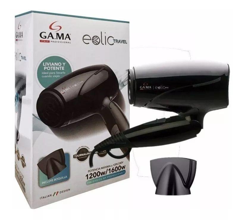 Secador Gama Eolic Travel Plegable 1200w/1600w Negro SEC-3