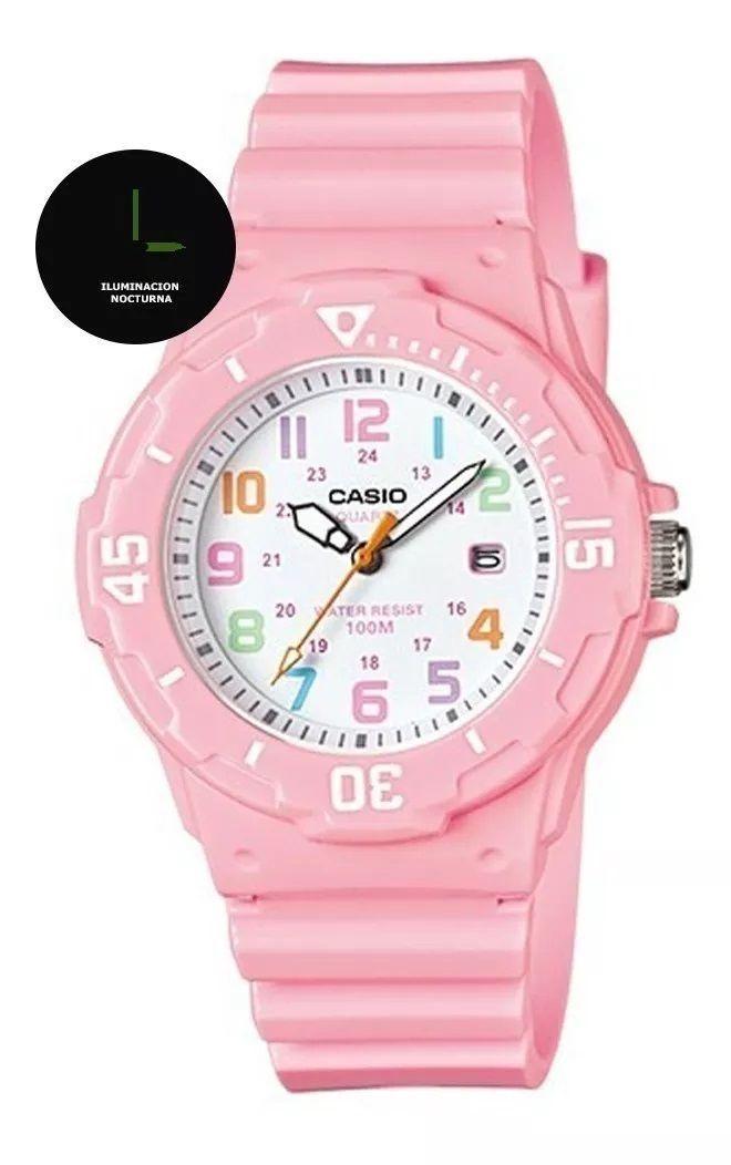 Reloj De Pulsera Para Dama Casio Lrw-200h-4b. Original Rosa-2