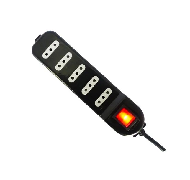 Alargador Zapatilla 5 Posiciones 3mts Macrotel Certificada Negro-2