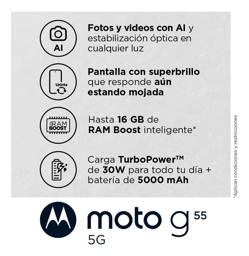 Smartphone Motorola Moto G55 5G 8GB RAM 256GB Dual SIM Rosado-5