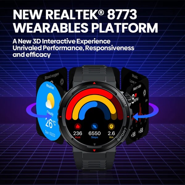 Smartwatch Zeblaze Ares 3 Plus Amoled 1,43 Ligero Negro-5
