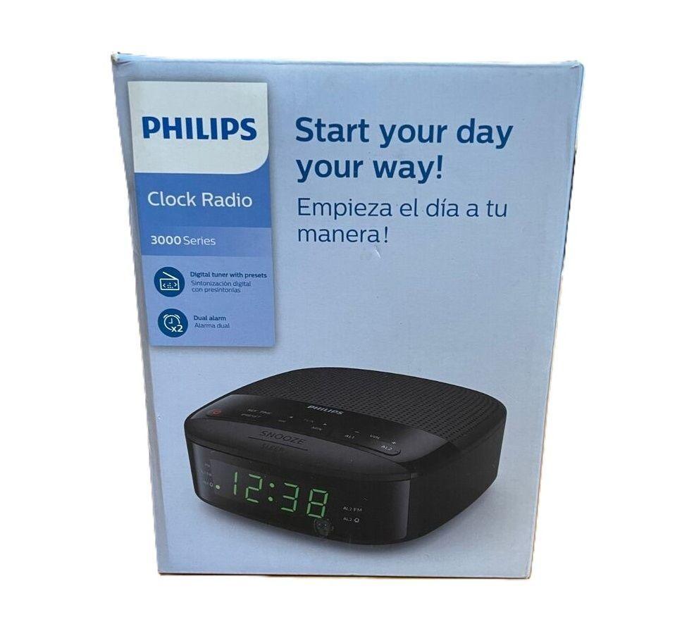 Radio Reloj Despertador Philips 3000 Series Alarma Dual-6