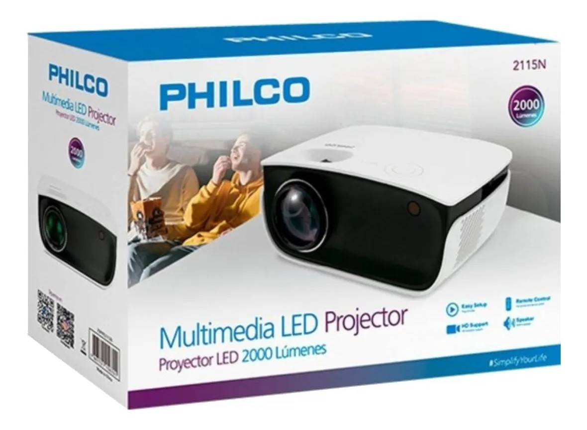 Proyector Philco De 2000 Lúmenes Hd Control Remoto Speaker-6