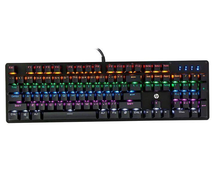 Teclado Mecanico Hp Gk100 Retroiluminado Rgb Negro Español-0