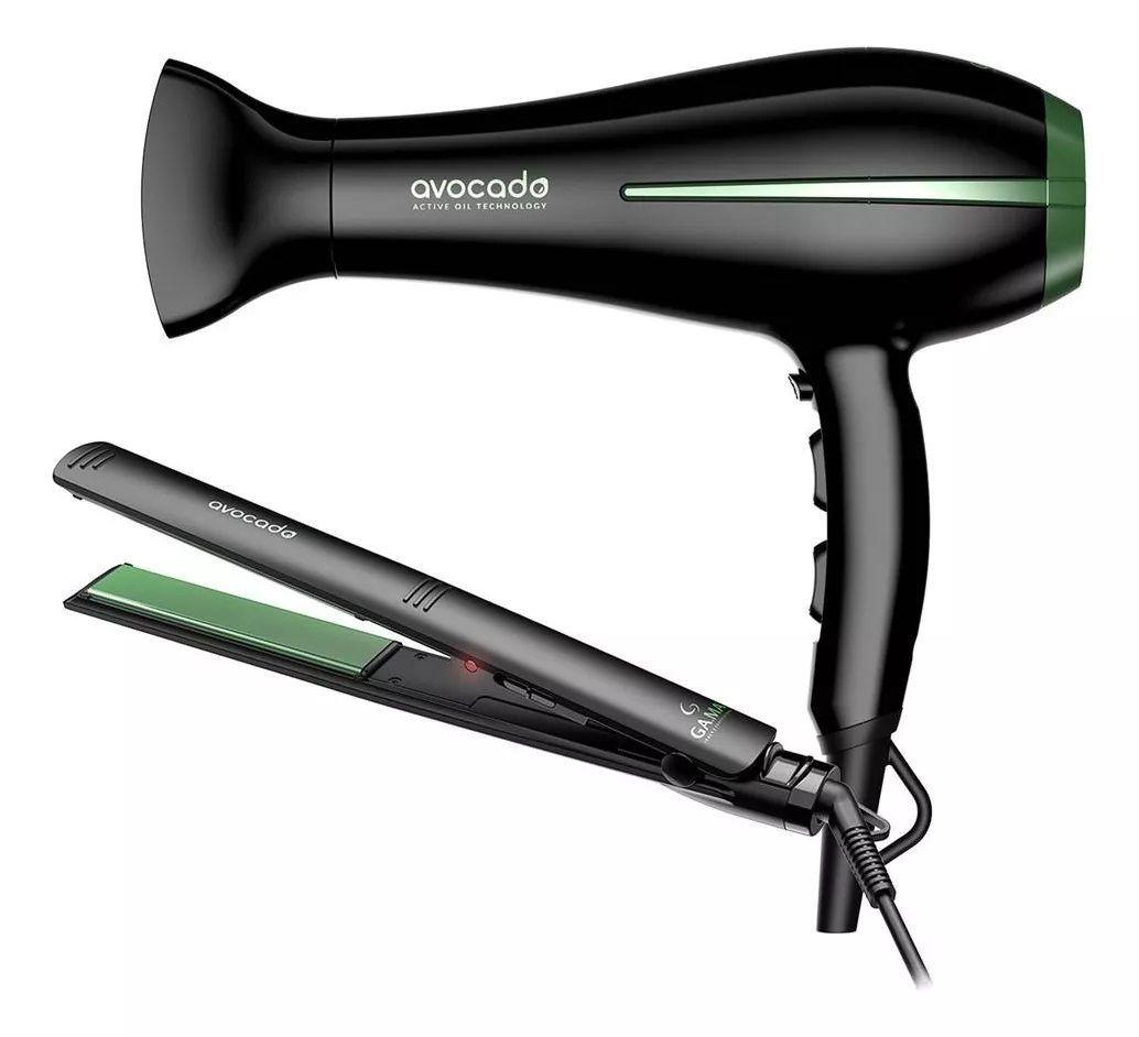 Combo Secador De Pelo + Plancha Gama Avocado Active Oil-0