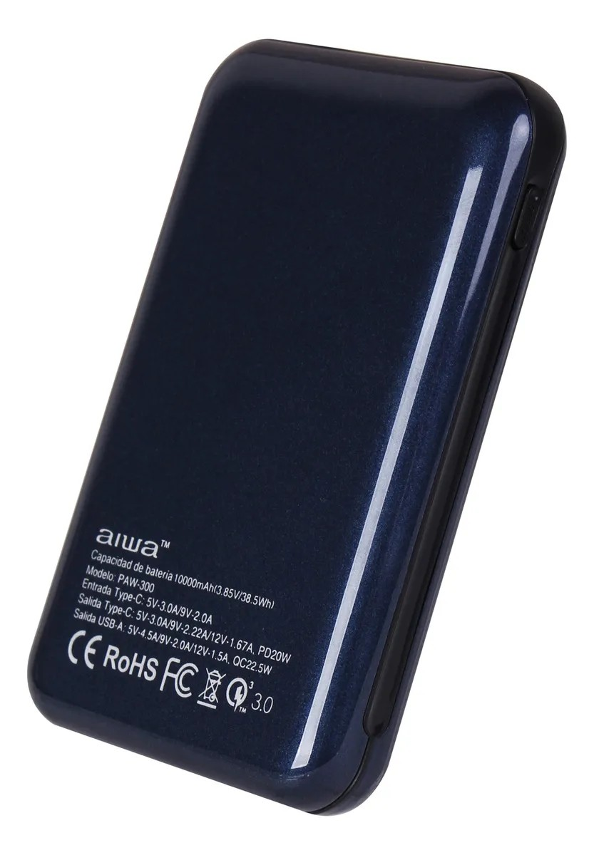 Cargador Batería Externa Power Bank 10.000 Mah Aiwa Paw-300-2