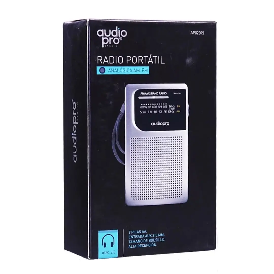 Radio Portatil De Bolsillo Analógica Am/fm Audio Pro Ap02079-1