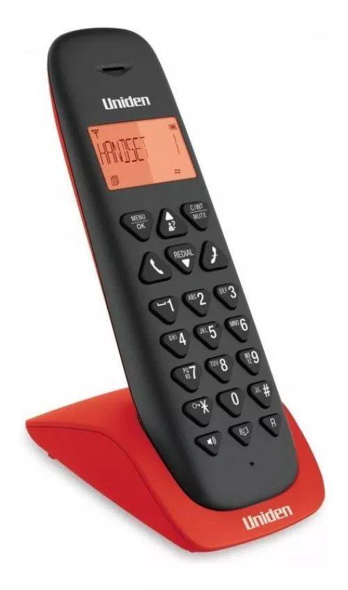 Telefono Inalámbrico Uniden At3102 Con Altavoz Negro Y Rojo-0