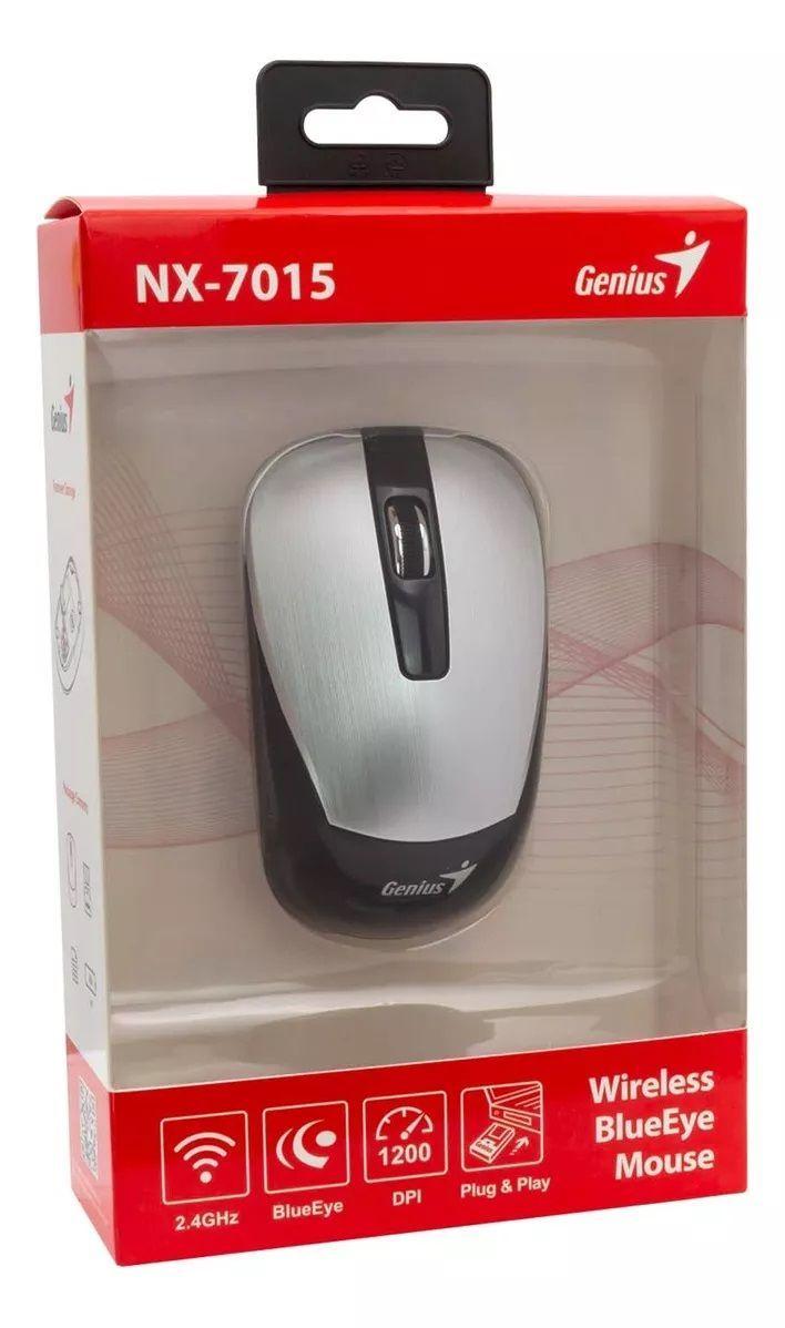 Mouse Inalámbrico Genius Nx-7015 Silver Wireless 1200 Dpi-3
