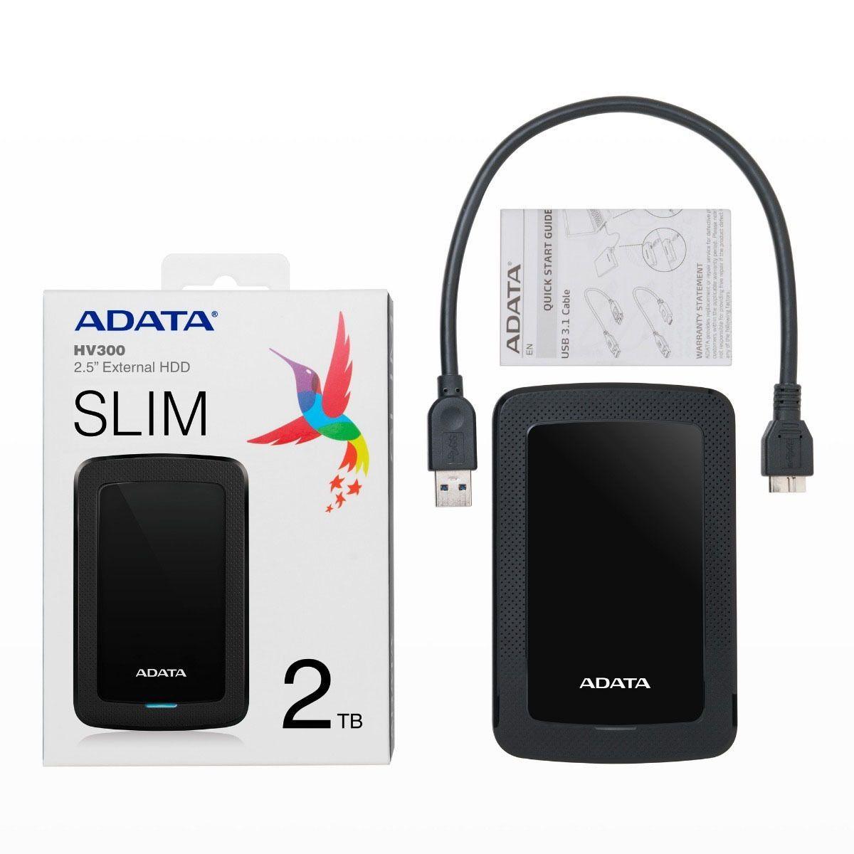 Disco Duro Externo Adata Ahv300-2tu31 2tb Negro.-2