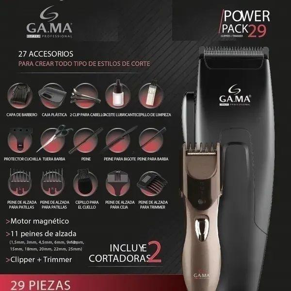 Set Cortadoras De Pelo Con 29 Piezas Ga.ma Power Pack 29.-2