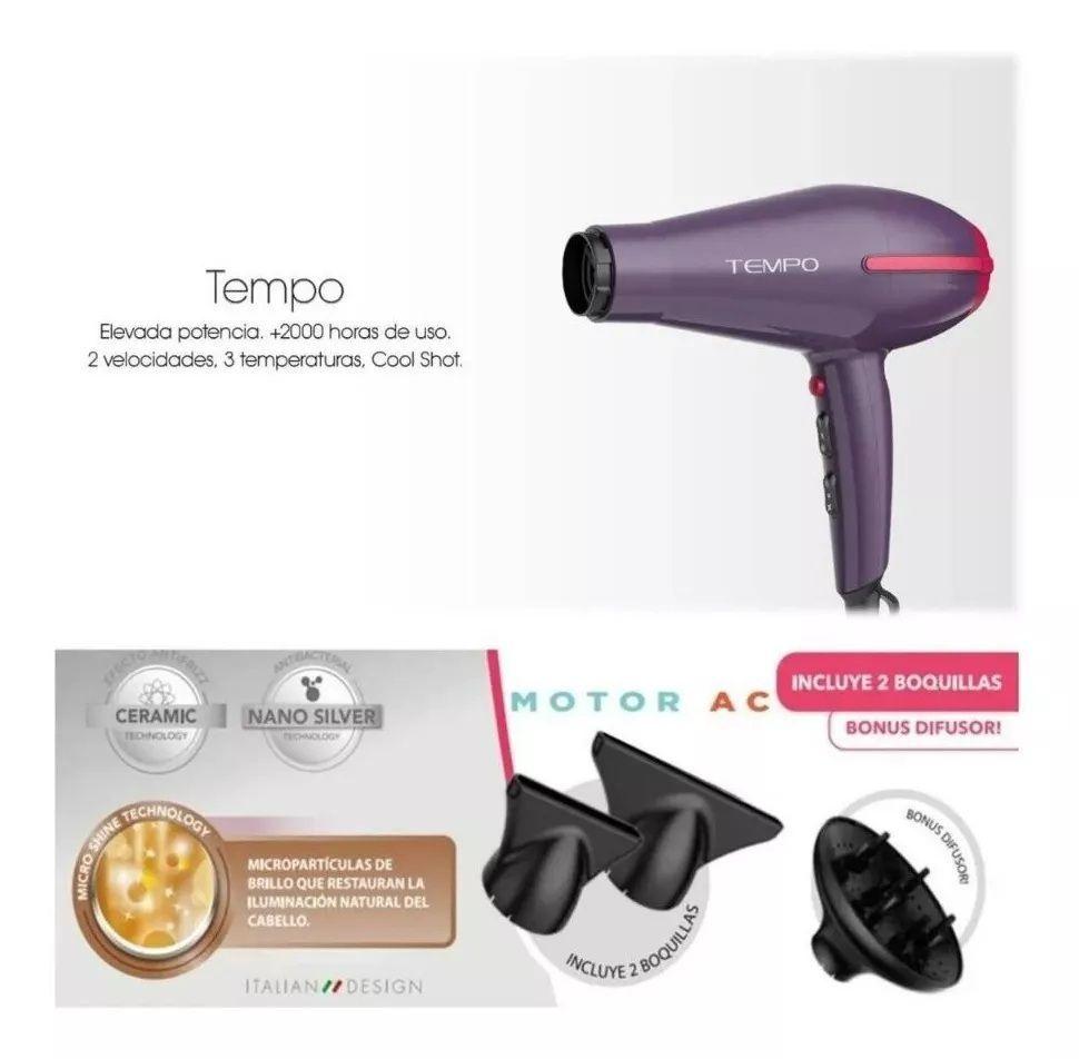 Secador De Pelo Gama Italy Tempo Violeta 220v - 240v-3