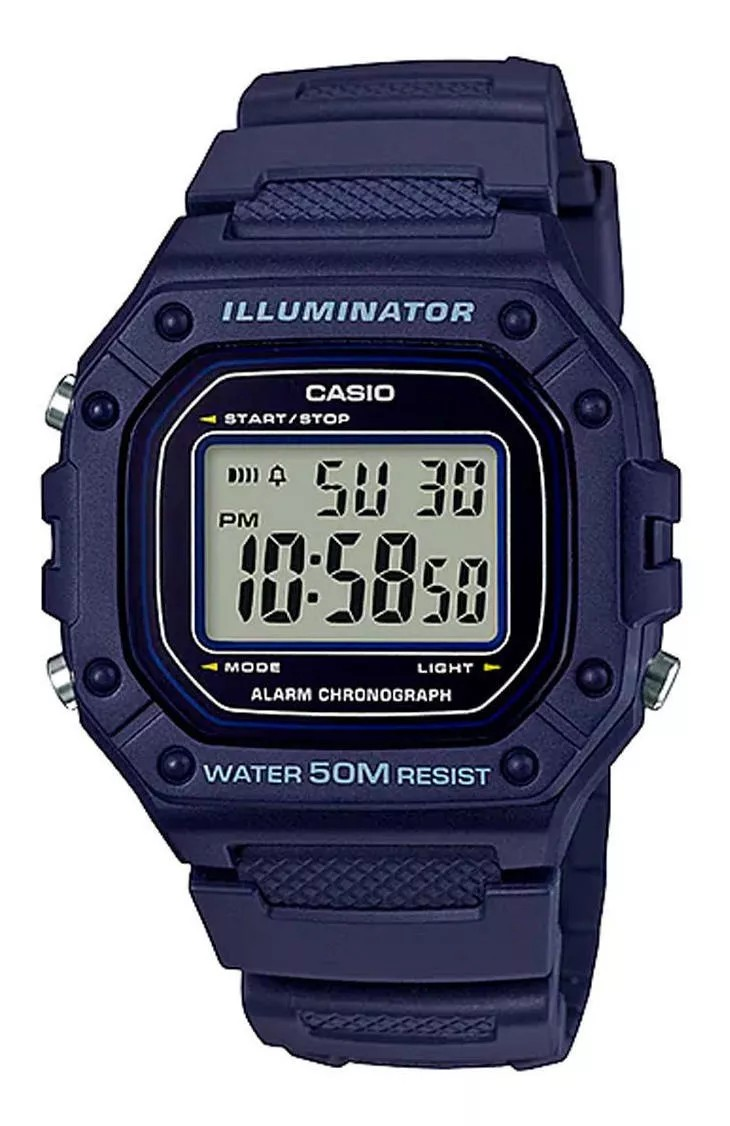 Reloj De Pulsera Deportivo Casio Youth W-218h-2a Azul-0