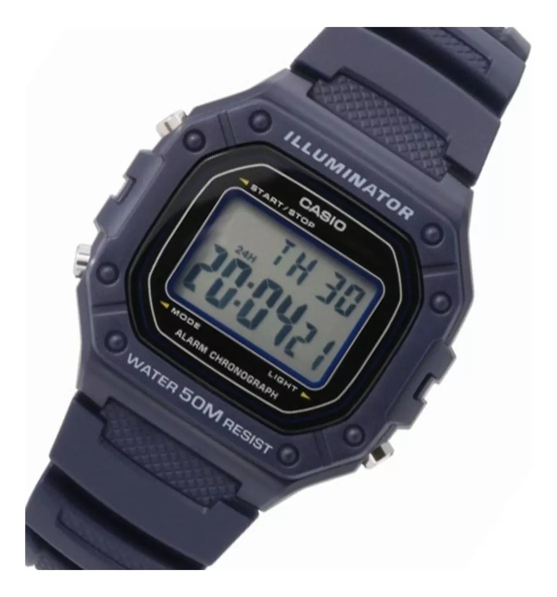 Reloj De Pulsera Deportivo Casio Youth W-218h-2a Azul-3