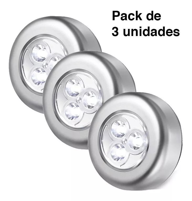 Kit De 3 Luces De Toque Led Macrotel Multiuso Incluye Pilas-1