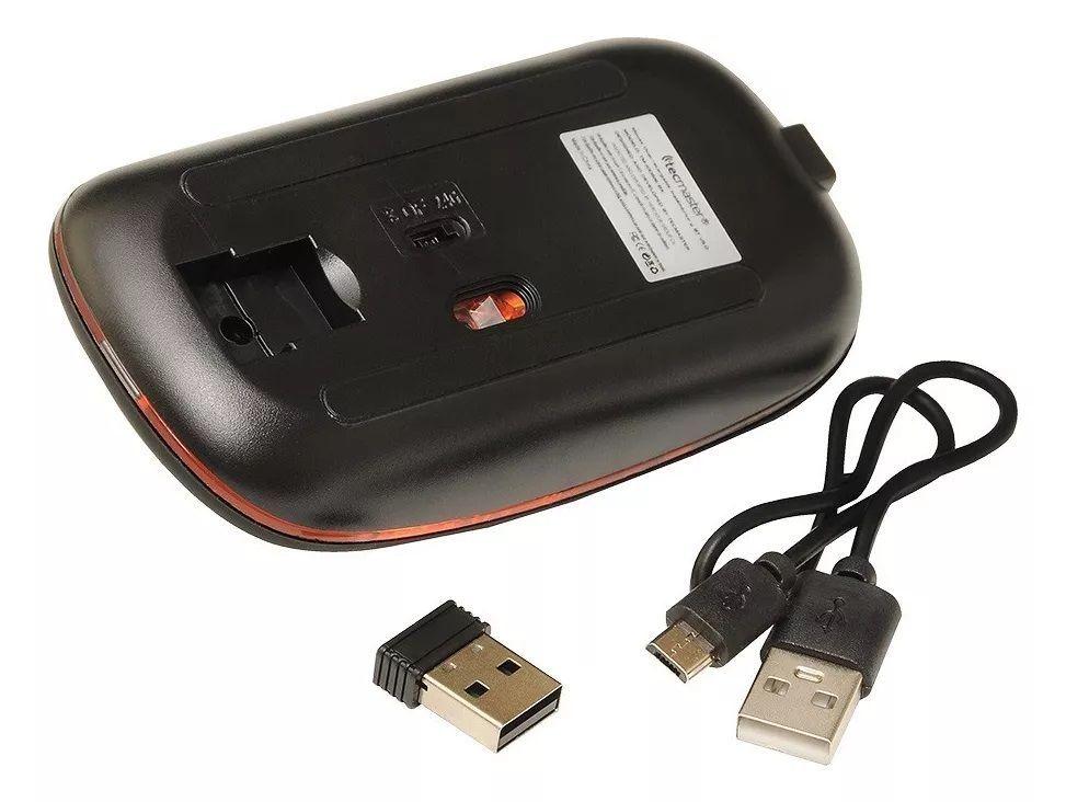 Tecmaster Mouse Recargable Plano Rgb Bluetooth Dual-5