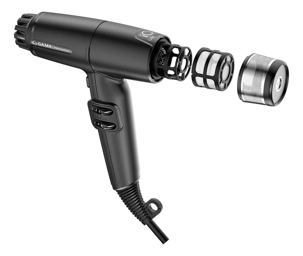 Secador De Cabello Gama Iq Lite Ultra Liviano Profesional Negro-4